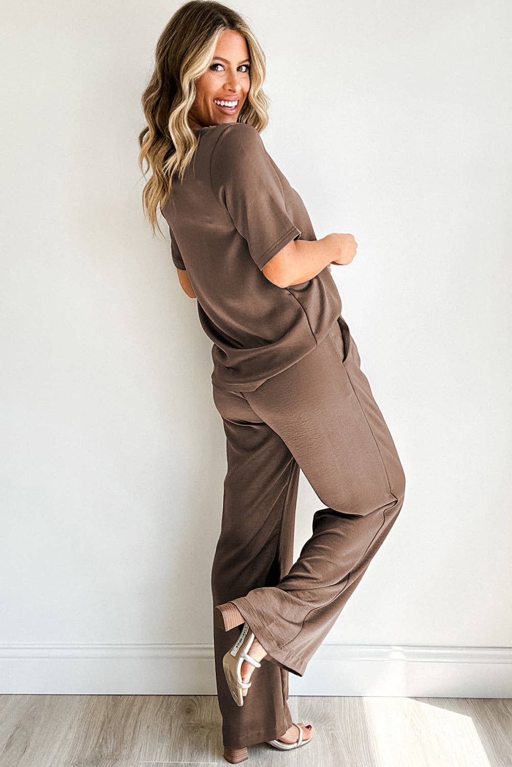 Smoke Gray Two-Piece Lounge Set