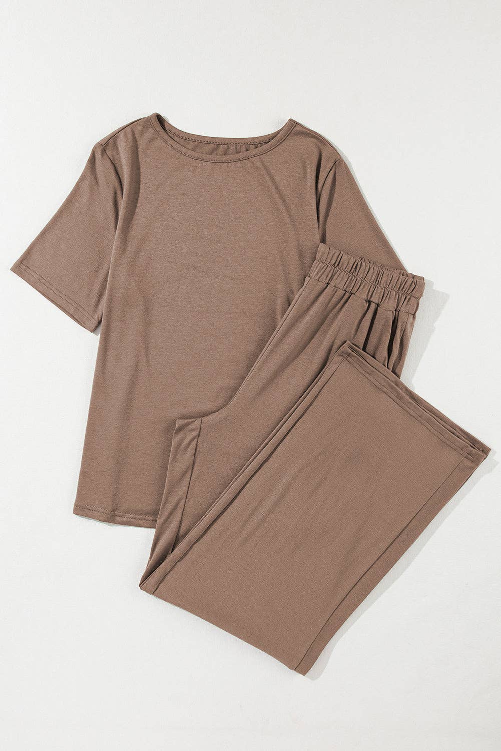Smoke Gray Wide Leg Pants Set