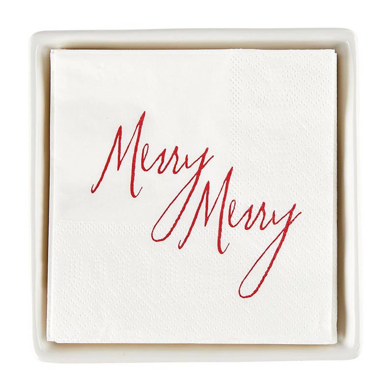 Ceramic Napkin Tray + Napkins